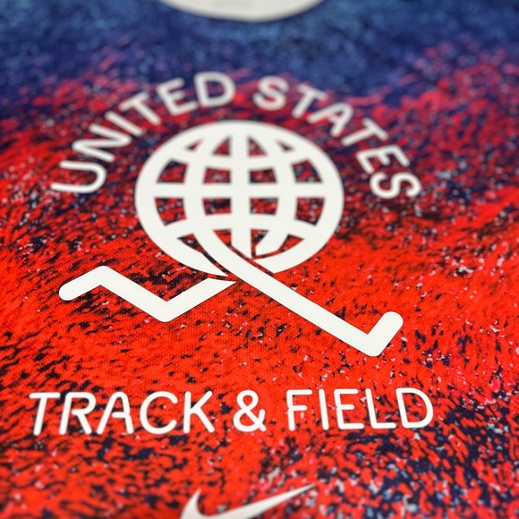 Nike' United States Track & Field Tee - Red and Blue - Picture 2 of 4